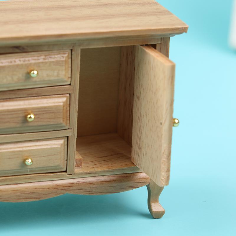 1/12 Dollhouse Mini Simulated Wooden Cabinet Dollhouse Furniture Accessories