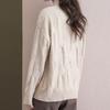 Navava Women Warm Solid 3d Knit High Neck Long Sleeve Sweater Nk3444
