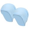 2pcs Unisex Adult Swim Hat Woman Men Waterproof Comfortable Silicone Swimming Pool Cap