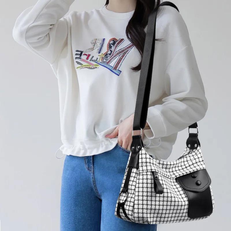 Ladies Multi-Pocket Messenger Bag High Quality Soft PU Leather Shoulder Bags Casual Crossbody Bags For Women 2024 New Tote