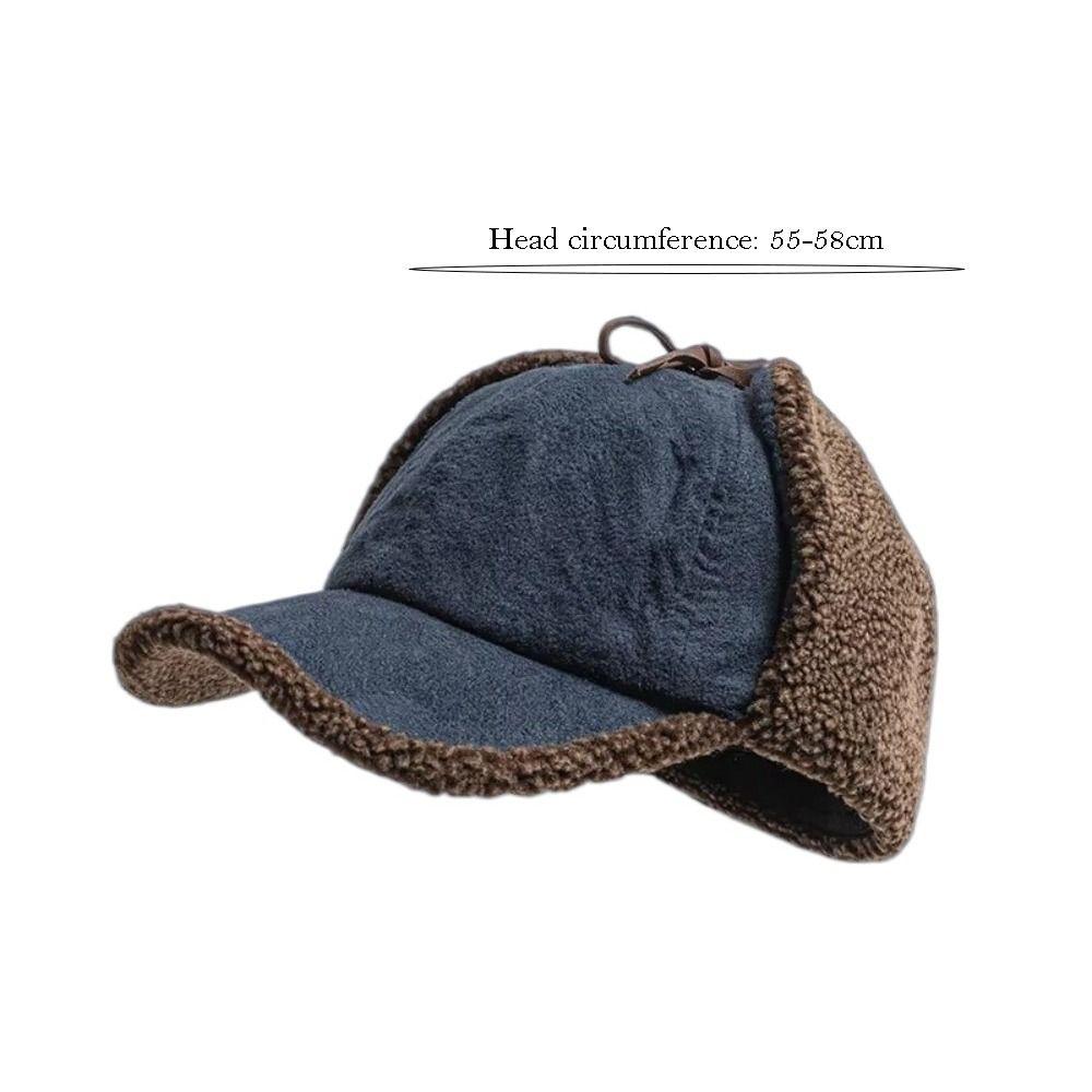 Cozy Retro Bomber Hat Suede Material Warm Fleece Flying Hat Thickened Design Windproof Ear Fleece Hat Winter for Men and Women
