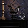 Waterproof Halloween Decor Witch Resin Lantern, Gothic Ghoul Terrifying LED Night Light, Ghost Decoration Hell Reaper Spooky Tabletop
