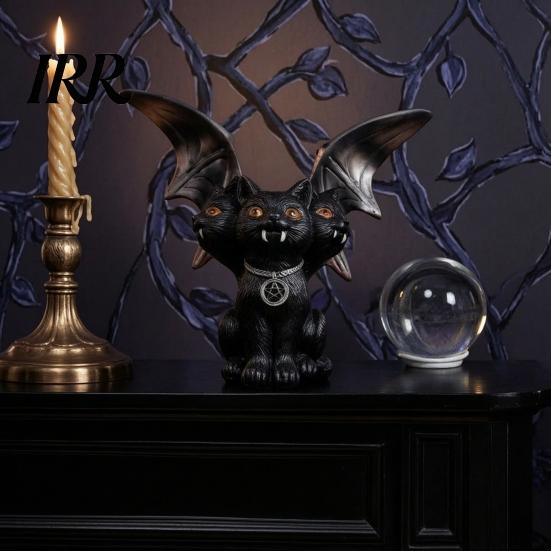 Waterproof Halloween Decor Witch Resin Lantern, Gothic Ghoul Terrifying LED Night Light, Ghost Decoration Hell Reaper Spooky Tabletop