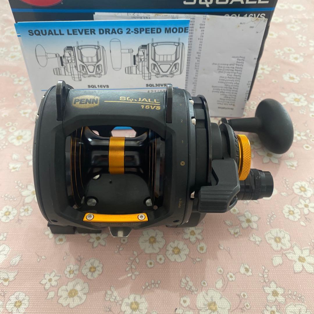 Used Penn Squall 16VS squall lever drag 2 speed reel