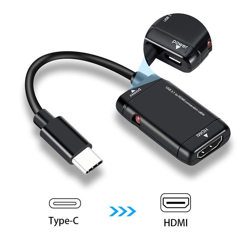 USB-C Typ C zu HDMI-kompatibler Adapter USB 3.1 Kabel für MHL Android-Telefon