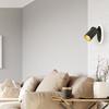 Modern Round Black Wall Sconce Spot Swivel 1Xgu10 + 5W LED Variable Color Parma Light Prestige