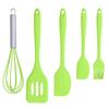 Cooking Spatula Set Silicone Baking Scraper Heat Resistant   Kitchen Utensil(Pink )
