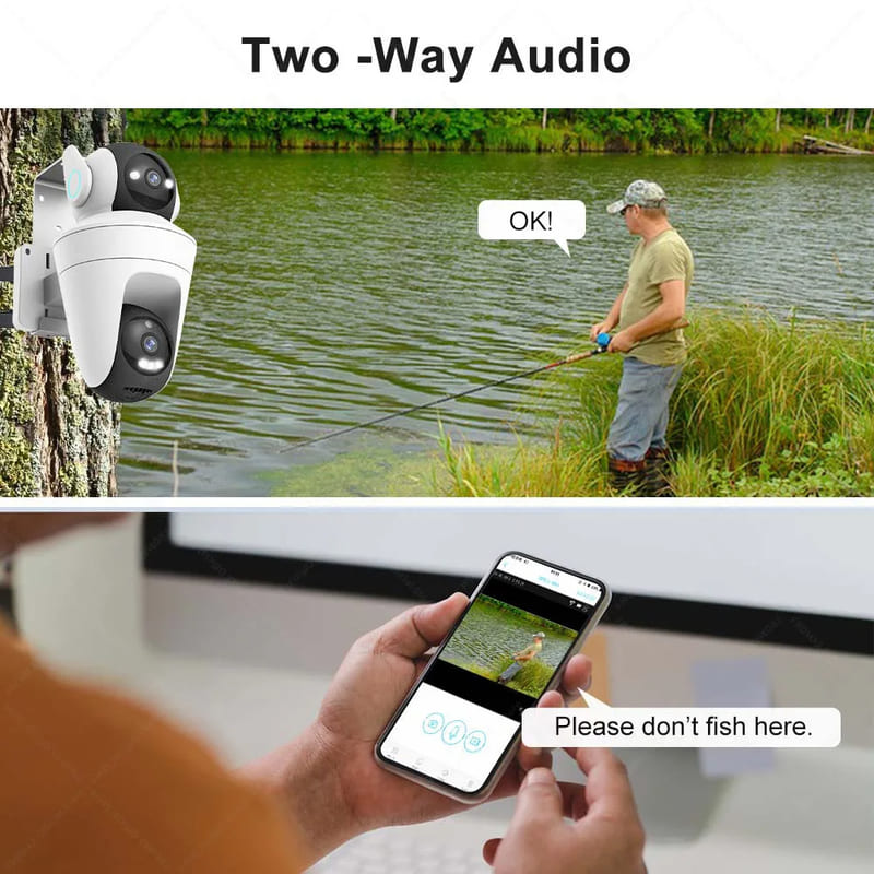 LS VISION 5K 10MP Wifi IP Camera 10X Zoom Dual Lens Outdoor PTZ Security Camera Auto Tracking Smart Home CCTV Cam 360° Video Surveillance