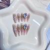 Zircon Style High-Quality Handmade Press-On Nails with Diamonds