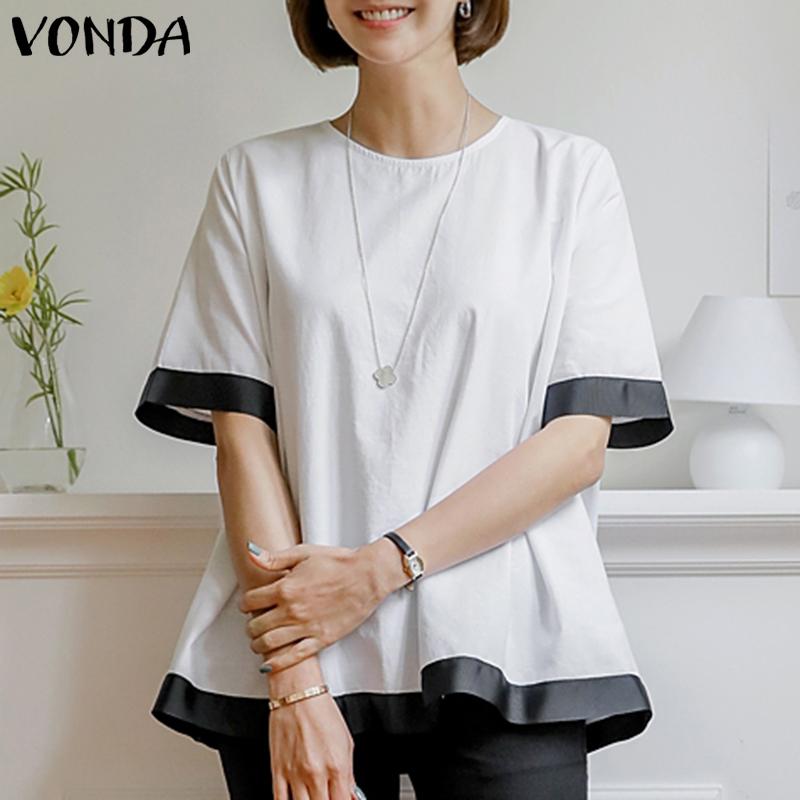 

VONDA Летние женские цветные топы с короткими рукавами