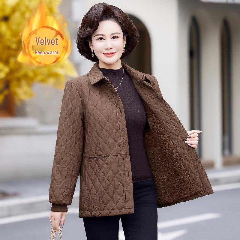 Autumn/Winter 2025: Thickened Cotton-Padded Jacket for Middle-Aged & Elderly Women