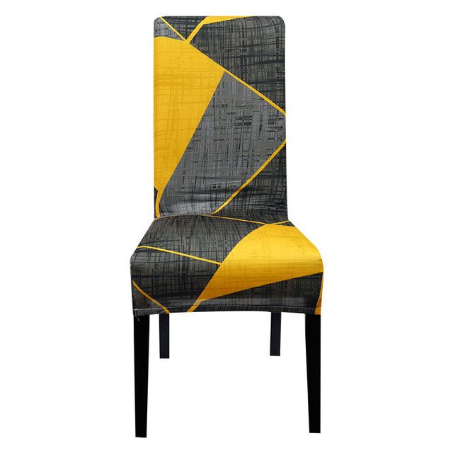 Xl Size Printed Chair Cover Geometric Look High Back Chair Covers Designed For Dining Room Area Wedding Hotel Kitchen Home Stretch Chair Case
