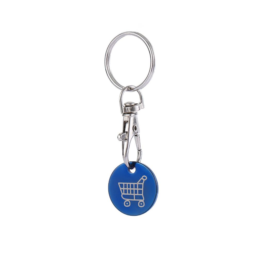 Stainless Steel Keychain Supermarket Hand Push Shopping Cart Parts Supermarket Shopping Coin