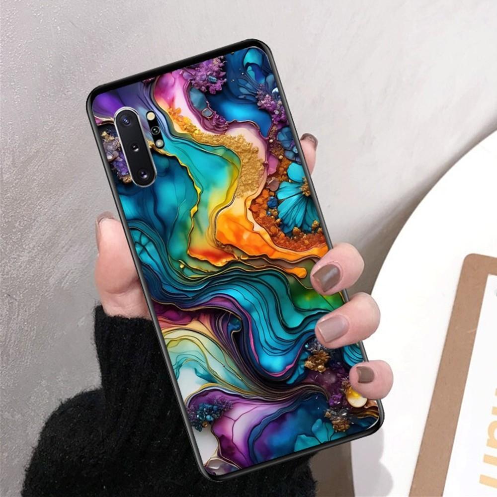 Marble Agate Pattern Phone Case For Samsung Note 8 9 10 20 Pro Plus Lite M 10 11 20 30 21 31 51 A 21 22 42 02 03