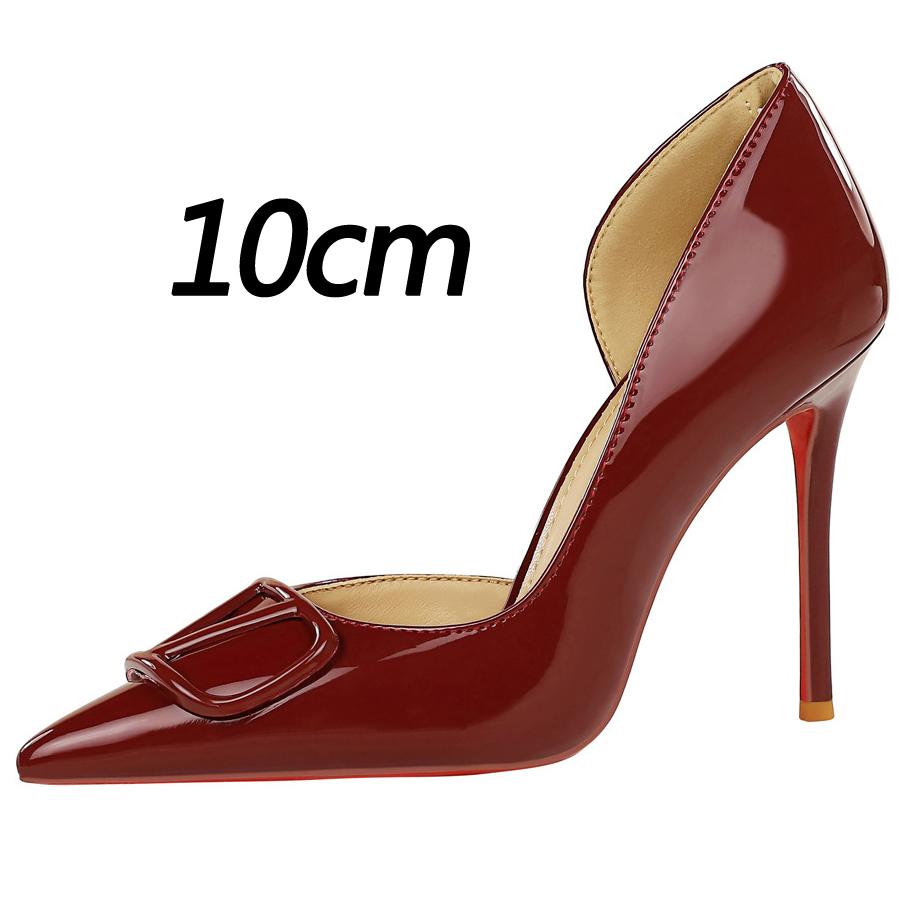 New Sexy high heels Women Pumps Patent leather Women Heels 7.5 cm 10 cm Stiletto Elegant women's shoes Office shoes Party shoes