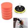 8Pcs 4inch Sponge Buffing Polishing Pad Kit for Car Polisher with Adapter