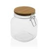 Glass Jar 1 L 8.5 X 15 Cm Bamboo Glass