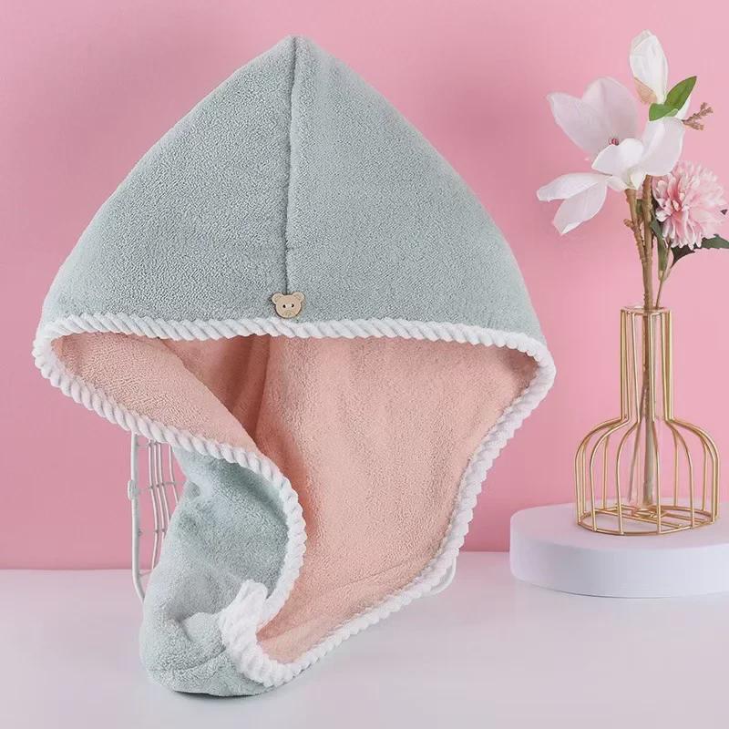 Double-Layer Quick-Dry Hair Towel Cap - Super Absorbent & Thick