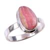 Natural Rhodochrosite Gemstone 925 Solid Sterling Silver Jewelry Ring S.8 m8I83
