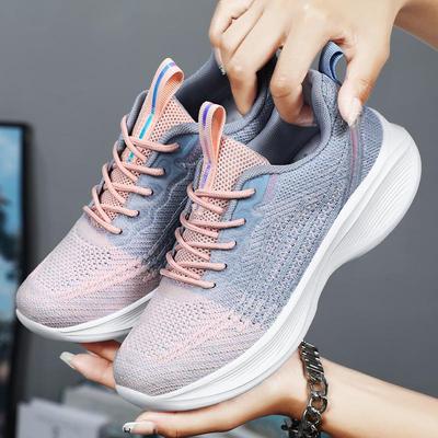 Pantofi de damă, cu suprafață din plasă, respirabili, pantofi de alergare 2023, toamnă, ușoare, cu perniță, talpă moale, pantofi casual pentru sport în aer liber, dimensiuni mari