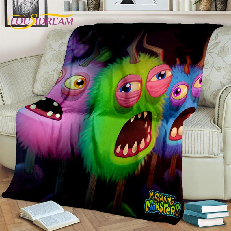 Cartoon Video Music Game My Singing Monsters 3D Blanket,Soft Throw Blanket for Home Bedroom Bed Sofa Picnic Travel Blanket Kids