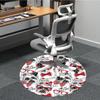 1pc Yorkie PatternChair Carpet for Office, Indoor Non-Slip Washable Polyester Fiber Carpet, Mat For Office, Machine Washable