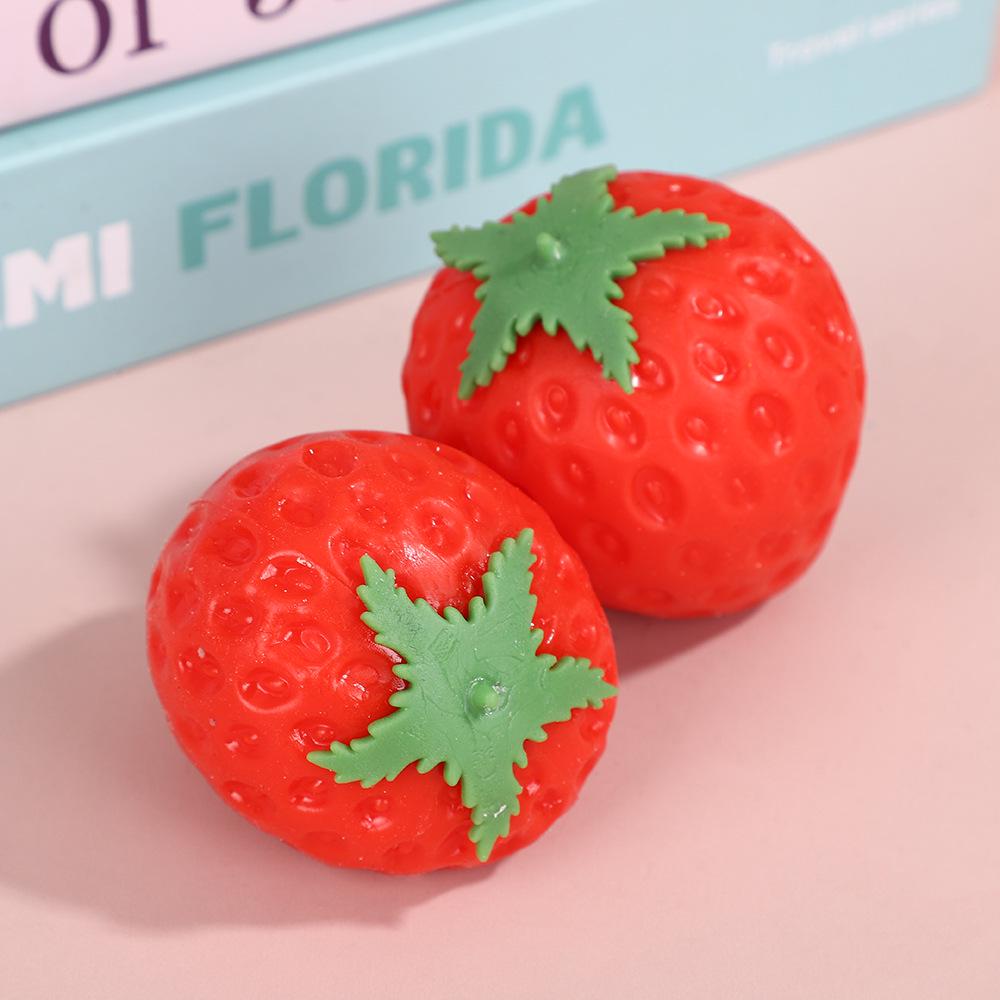 Strawberry Squeeze Light-Up Toy: Soft, Fun, Slow-Rebound Decompression Prank Gift