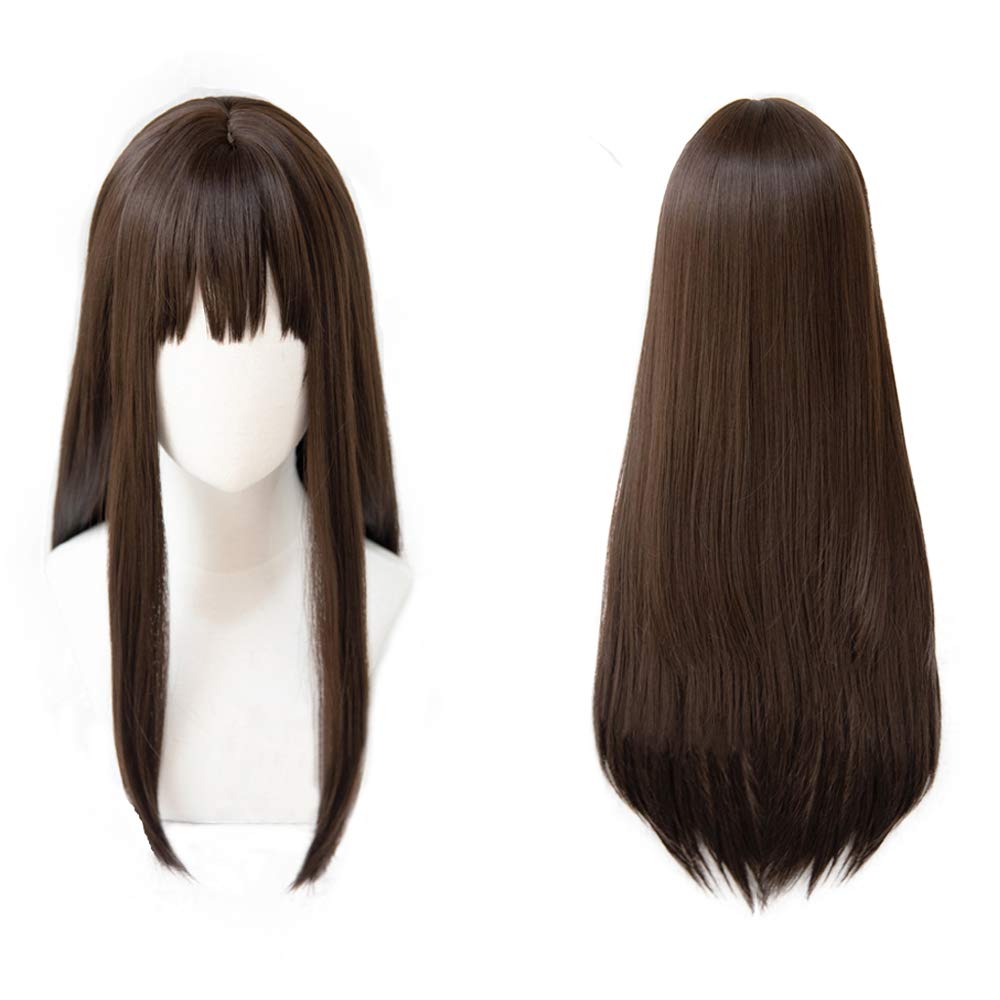 Cosplay Long Costume Costume Disguise Plus 2 Bonus Items Heat-resistant Wig, Brown, Hair, Wig, Wig,