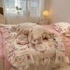 Summer Quilt   2024 New  Cotton Korean Ins Lace Fragmented Series  Air Condition Quilt High Quality Summer Blanket Set