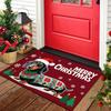 VIKAMA Holiday Dachshund Dog Christmas Welcome Mat Non Skid Entrance Mat for Living Room Bedroom Dining Room Kitchen Home Decor