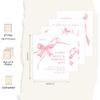 Coquette wall decor teen girl room pink bow wall art decor poster pirational Bible Verses Bow Wall Deco 10x8 inches 4pcs (unframed)