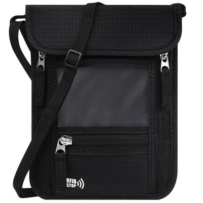 VILAU Passport Neck Soft Neck Security Convenient Travel Convenient Passport X X Black Case, Strap, Anti-Skimming, Strap, Pouch, Item, Cover,