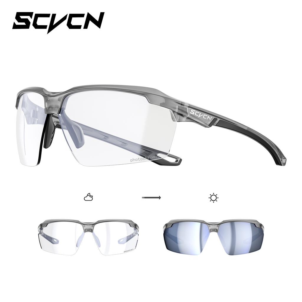 SCVCN Photochromic Cycling Glasses UV400 Outdoor Sports Running Glasses Men MTB Cycling Sunglasses Women Road Bike Glasses