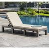 Sun Lounger - Allibert by KETER - DAYTONA - In Imitation Woven Rattan Resin - Cushion - Adjustable Backrest - Cappuccino