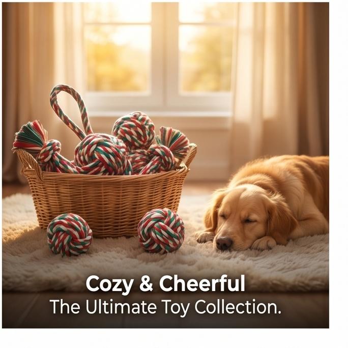 Cotton Rope Dog Chew Toys Durable Teething Rope Toys for Puppies & Small Dogs