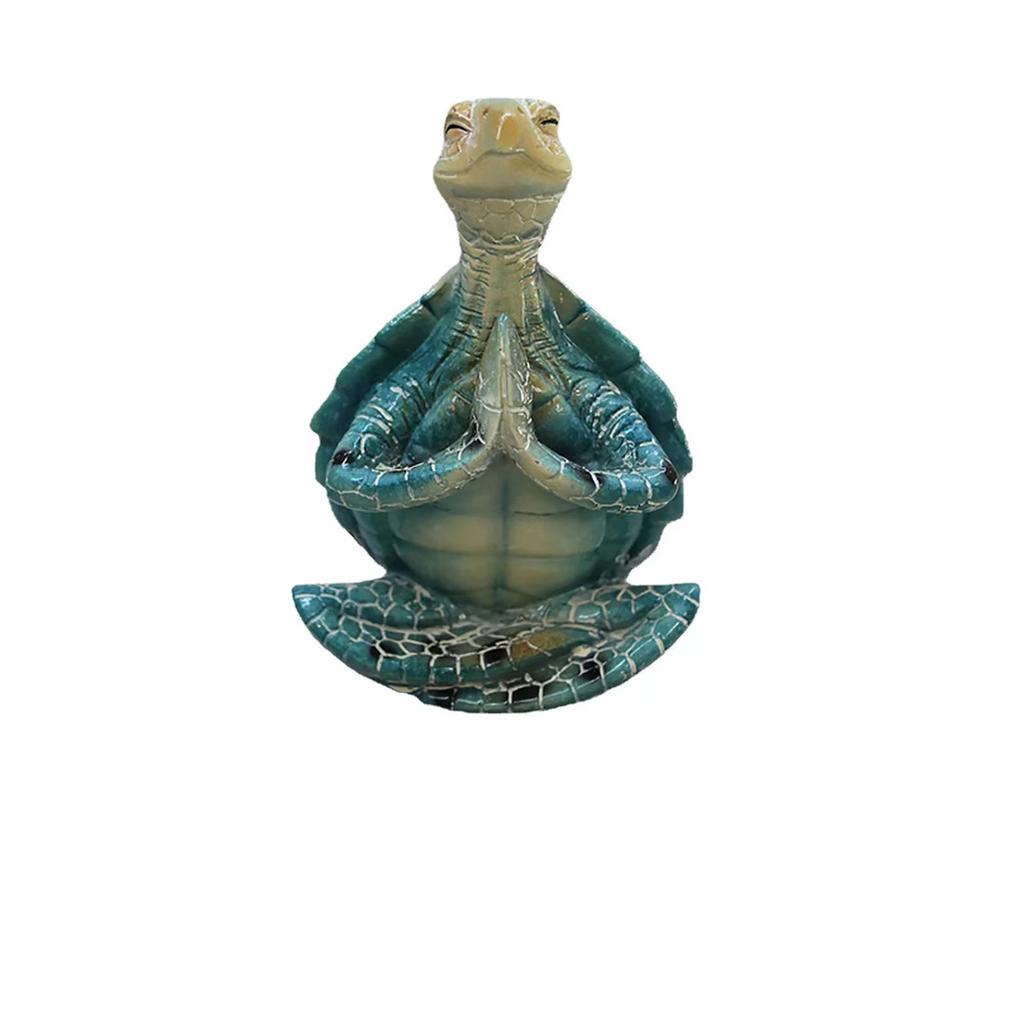 Sea Turtle Figurine Peacefulness Meditating Sea Turtle Statue Decorations for Buddha Zen Yoga Frog Garden Statue Ornament For