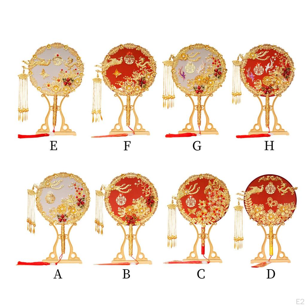 Wedding Fan Bride Bouquet Classic Ornaments Round Photography Props Accessories Bridal