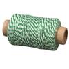3 ficelles bicolore vert-blanc 35 m x Ø 1 mm