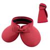 Sun Straw Summer Hat With Bow Decoration And Foldable Design For Outdoor Daily