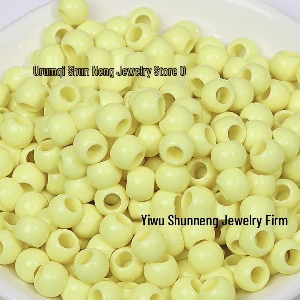 Acrylic Macaron Large Hole Round Beads for DIY Children's Bracelets and Jewelry Making