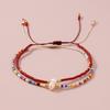 2 Piece Handcrafted Bohemian Pearls Bracelets Adjustable Cord Braided Design Beaded Bangle for Everyday Wear