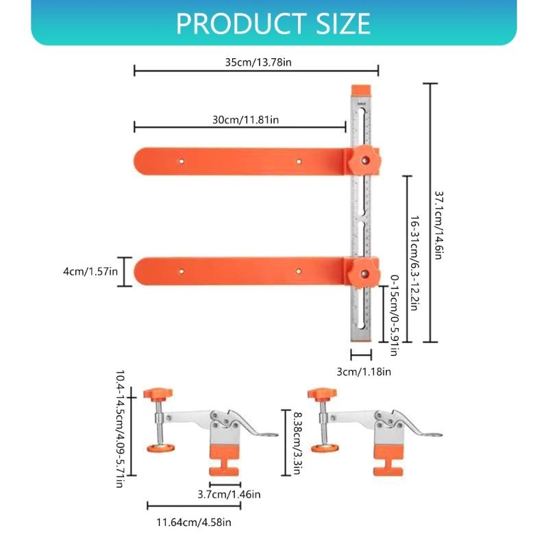 Schubladenführung Einbauwerkzeug Verstellbare Schnelleinstell-Positionierhilfe Für Holzbearbeitung Schrankbau Schienenmontage