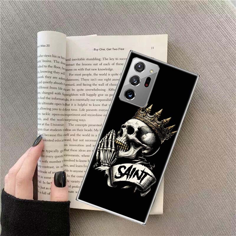 Crown Skeleton Emperor Phone Case for Samsung A17 A37 A57 A54 A14 A24 A34 A07 A04S A02S A12 A22 A32 A52S A16 A26 A36 A56 A72 Gal
