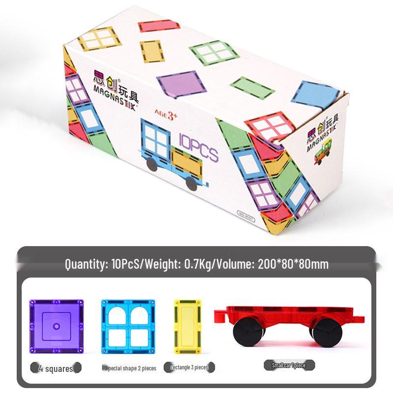 

Sichuan Magnetic Tile Car Toy - 1 Piece Educational Building Block for Kids, Compatible with GRIOMAG 10 Pieces