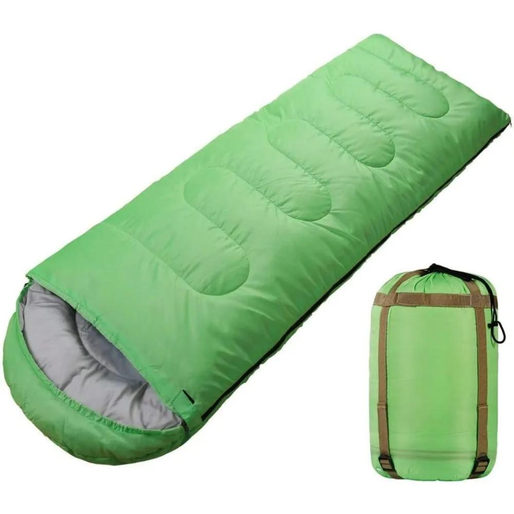 Sleeping Bag with Compression Sack 4Seasons Warm Cold Weather Lightweight for Adults Kids OutdoorCamping Waterproof Sleeping Bag