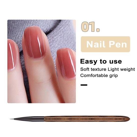 Sandalwood Nail Art Pen Vytvářejte úžasné květinové vzory Ekologické lehké tělové UV manikúrové pero