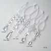 Transparent Acrylic Snowflake Hanging Ornaments Set Five Pieces for Christmas Tree Window and Seasonal Decoration