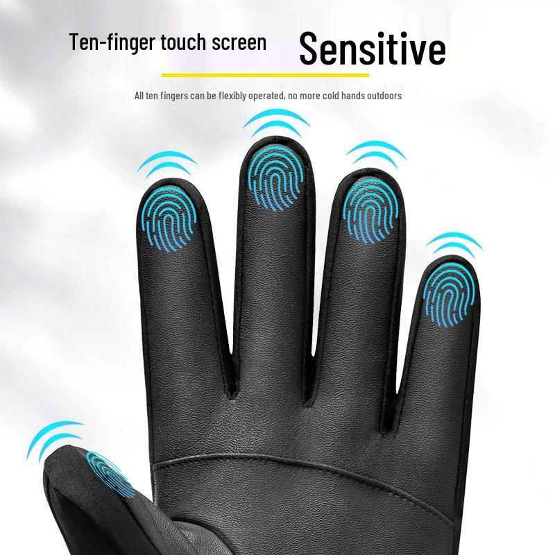 Men's Waterproof Touchscreen Ski Gloves - Winter Warmth for Cycling & Skiing