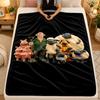 Flannel BlanketShaun the Sheep Warm Soft Throw Blanket for Indoor Sofa Bed Living Room Use