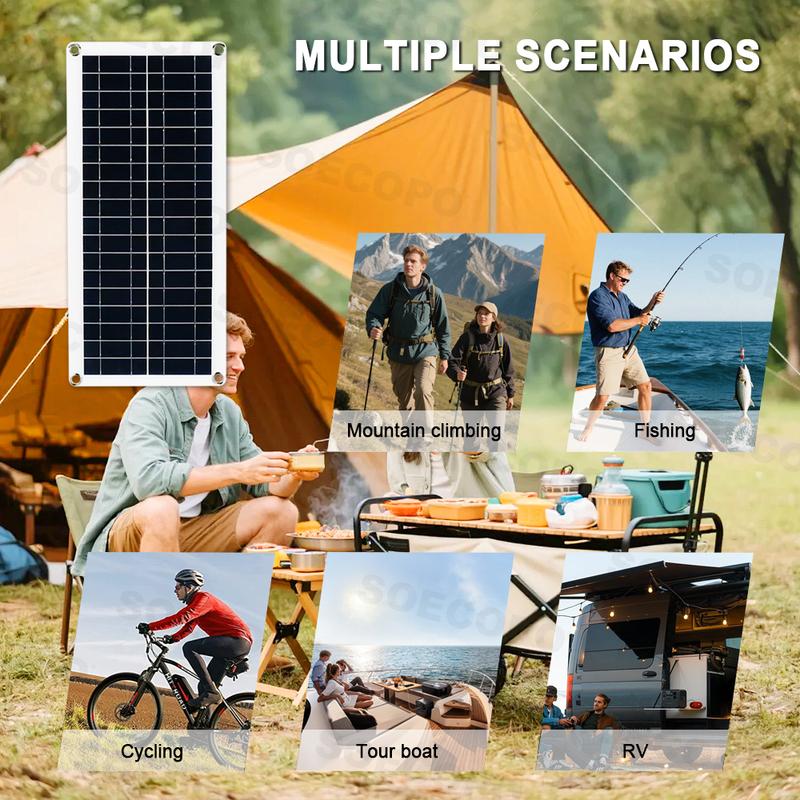 (US Stock) 10000W Peak Solar Generator Kit Intelligent Inverter 12V To 110V 200W Panel 100A Controller System for Home Car
